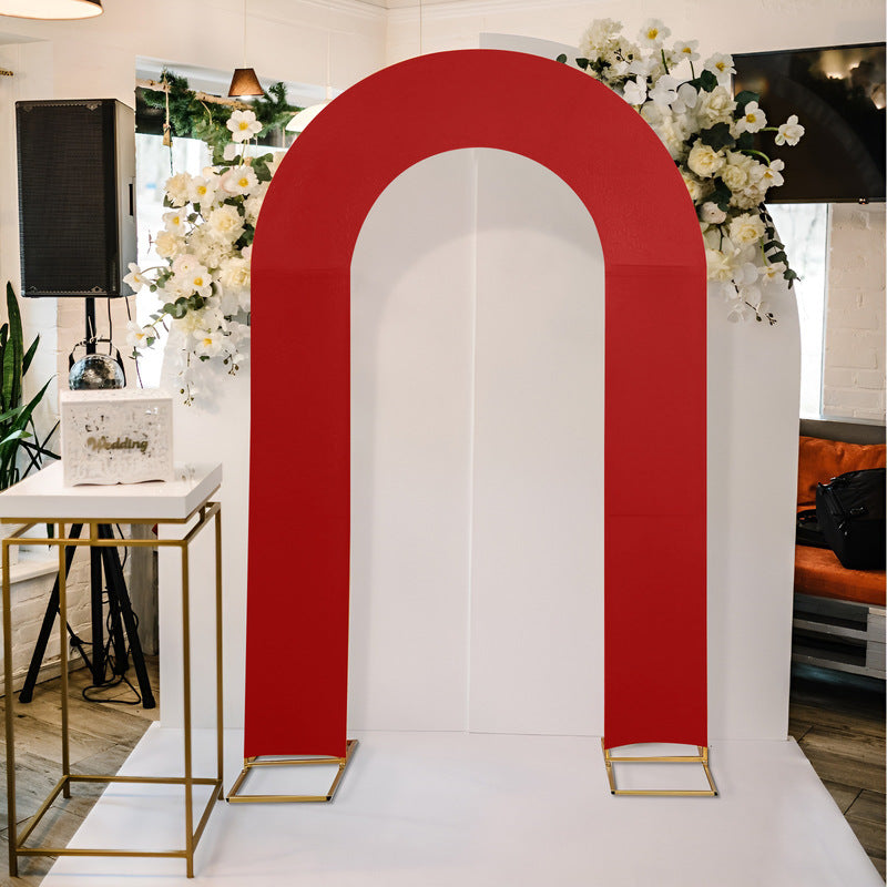 High Elasticity U-Shape Arch Backdrop Cover, Stretchable Open Frame Set for Birthday Baby Shower Wedding Decor