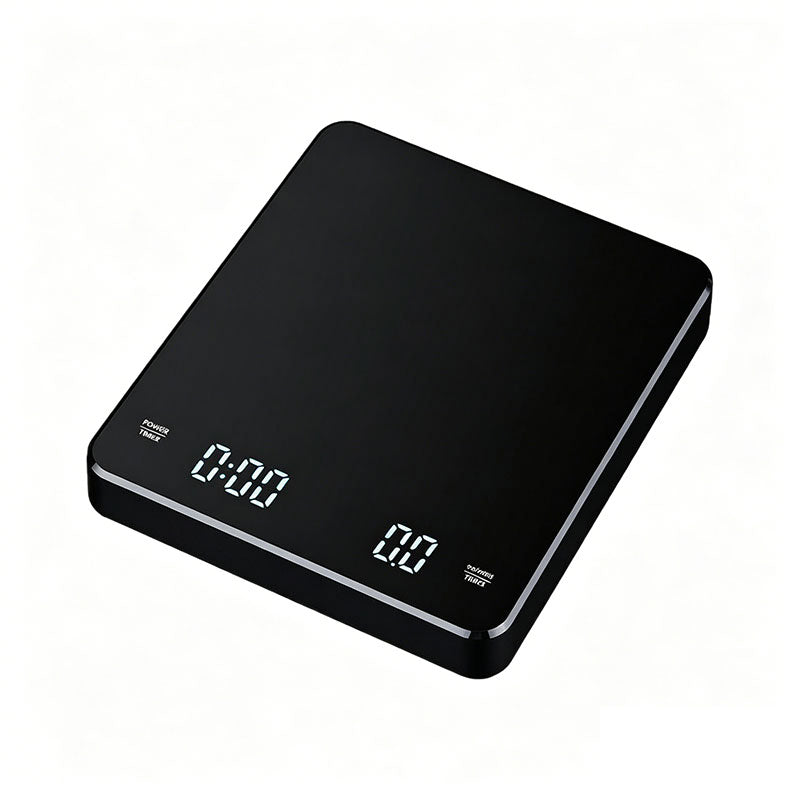 High-Precision Coffee Scale 3kg/0.1g with Timer - Waterproof USB Rechargeable, LED Display, for Espresso & Pour Over