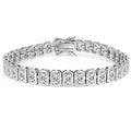 BLUEONE Square Full Zircon Tennis Bracelet for Men and Women, Elegant Hip Hop Jewelry Accessory