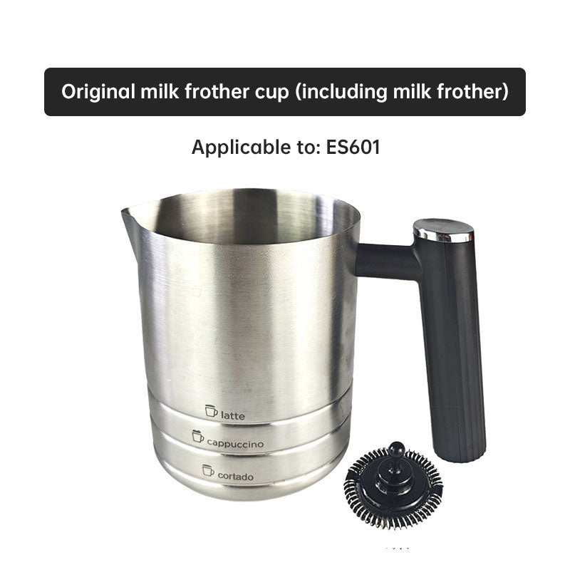 For ES601 ES655 Milk Frother Attachment, Easy Clean Black Coffee Machine Parts, Beverage Preparation Milk Foam Maker Tool