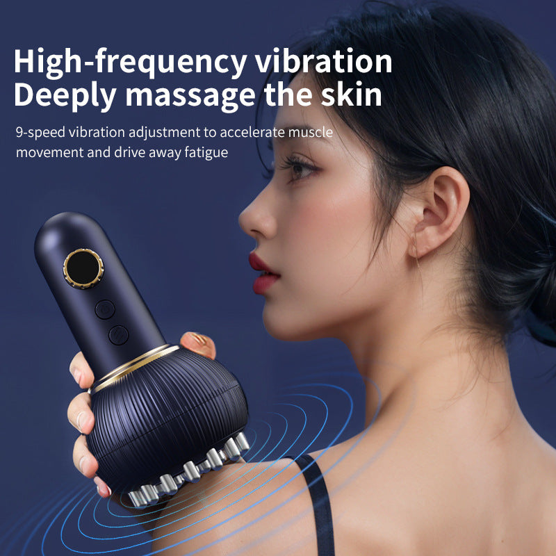Meridian-activating Scraping and Brushing Instrument for Shoulder and Neck, Full Body Massage