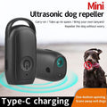 Portable Dog & Cat Repellent, Rechargeable 180mAh Ultrasonic Anti Bark Device, 23-40KHZ with Flashlight for Outdoor Use