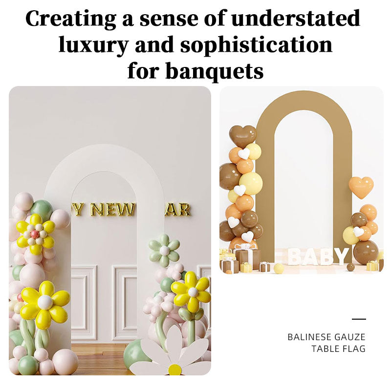 High Elasticity U-Shape Arch Backdrop Cover, Stretchable Open Frame Set for Birthday Baby Shower Wedding Decor