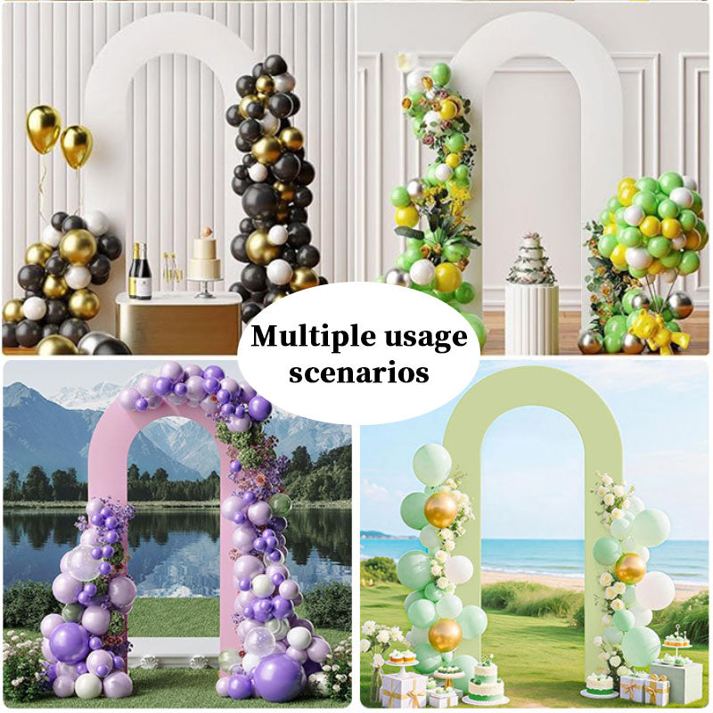 High Elasticity U-Shape Arch Backdrop Cover, Stretchable Open Frame Set for Birthday Baby Shower Wedding Decor