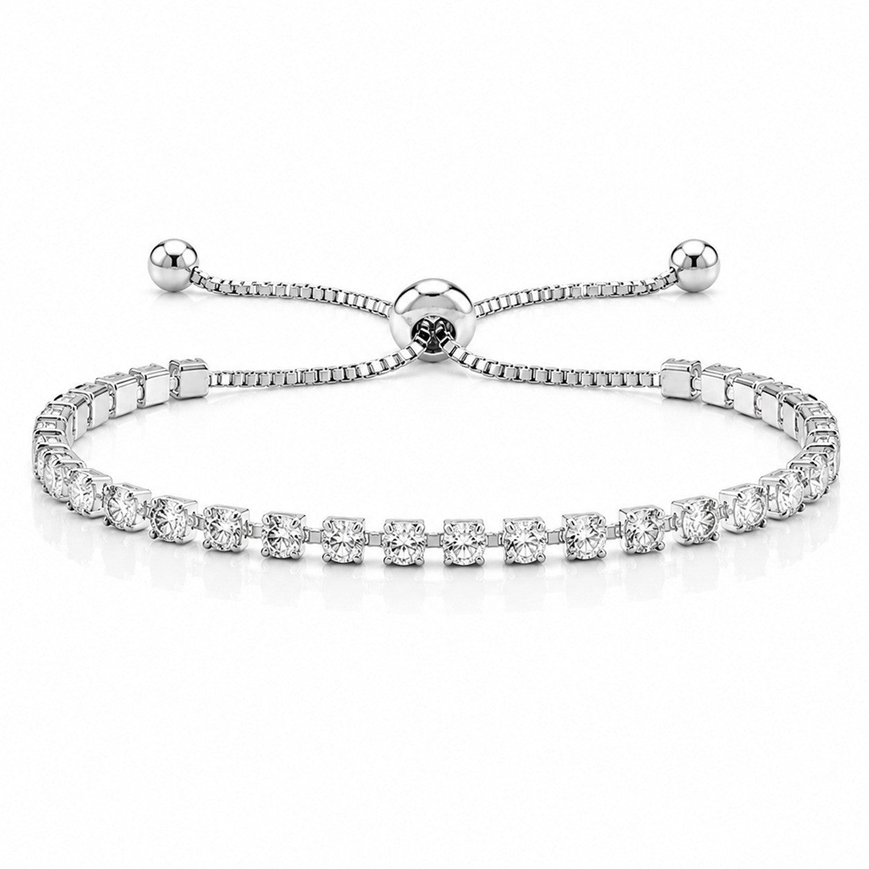 Hip Hop Tennis Zircon Chain Bracelet for Men and Women, Simple Fashion Jewelry