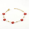 Versatile Fresh Floral Stainless Steel Bracelet for Women, Unique Titanium Steel Necklace Jewelry